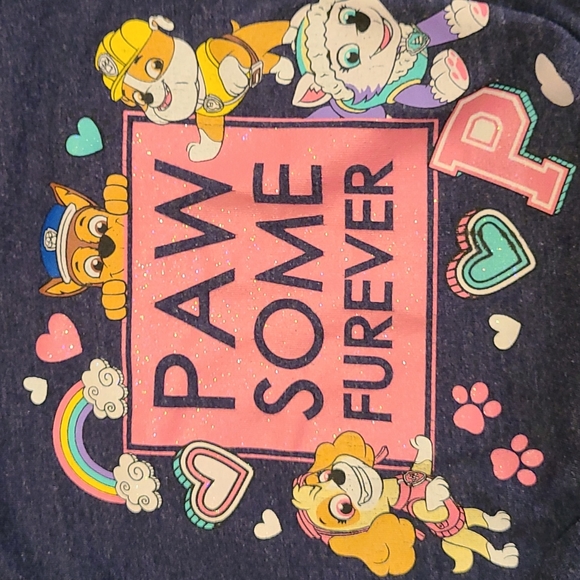 Paw Patrol navy long sleeved tee shirt with front tie - Picture 4 of 4